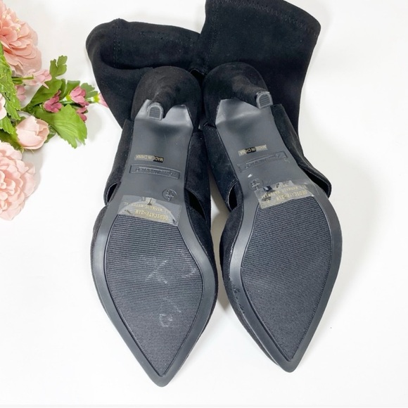 ANNE MICHELLE Dedicate Black Suede Pointed
Toe Stiletto Heel Bootie - Picture 8 of 9